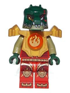 LEGO Minifigure-Cragger - Fire Chi, Heavy Armor-Legends of Chima-LOC092-Creative Brick Builders